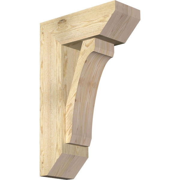 Ekena Millwork Legacy Slat Rough Sawn Bracket w/ Offset Brace, Douglas Fir, 8"W x 20"D x 32"H BKT0806X20X32LEC06RDF - main